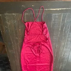 strapless open back dress Red Square Neck Pocket Slip Midi Dress & Reviews - Red - Dresses